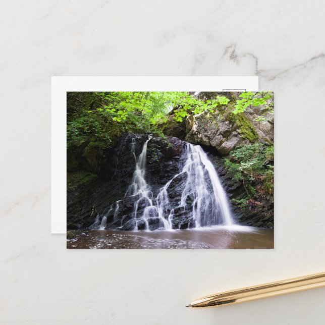 Fairy Glen waterfall, Rosemarkie Postcard (Front/Back In Situ)