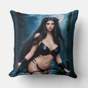 Fairy Goddess Of The Ancient Ruins Of Antinaeous Throw Pillow