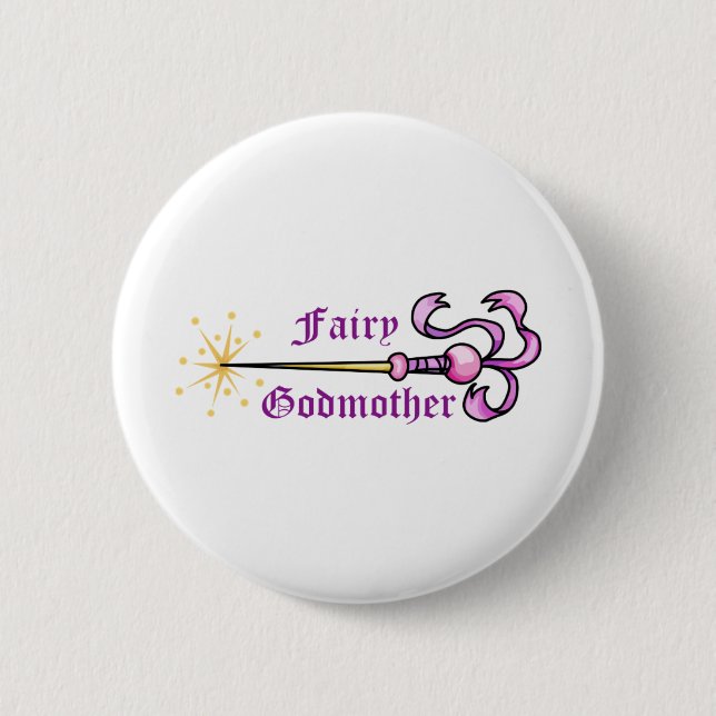FAIRY GODMOTHER 2 INCH ROUND BUTTON (Front)
