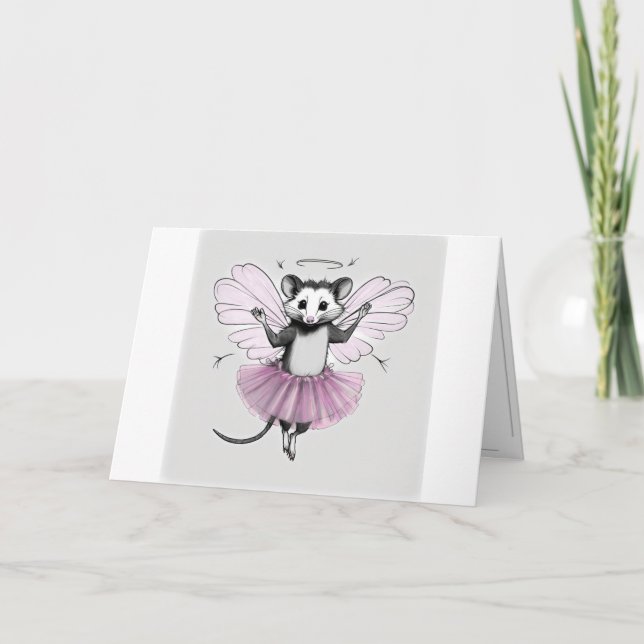 Fairy Godmother Opossum Card (Front)