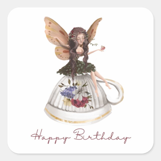 Fairy Happy Birthday Stickers (Front)