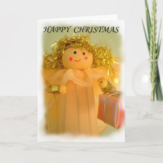 Fairy, Happy Christmas Card, Holiday Card (Front)