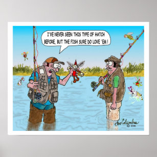 Funny Fishing Cartoon Posters & Prints