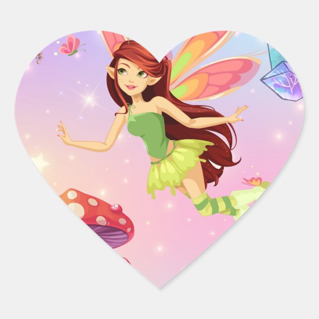 fairy heart sticker (Front)