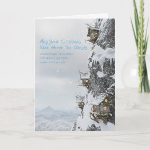 Fairy Homes on the Cliff Folded Holiday Card