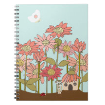 Fairy house notebook Cornflower