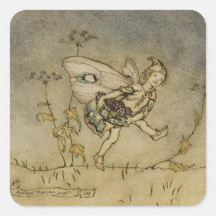 Fairy, illustration from 'A Midsummer Night's Drea Square Sticker