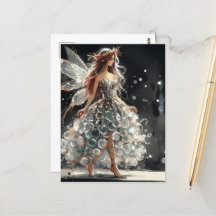 Fairy in a Fashion Show Dress Made From plastic