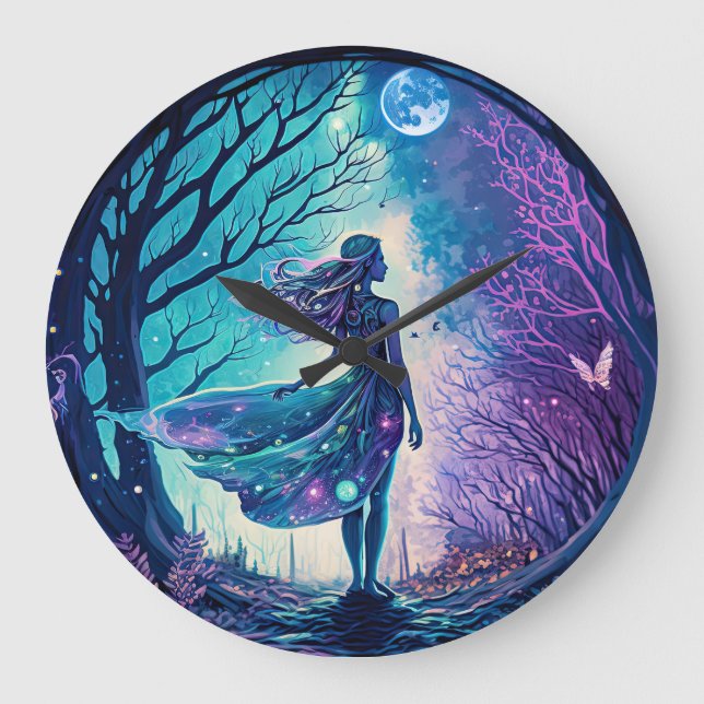 Fairy in a Magical Forest Clock (Front)