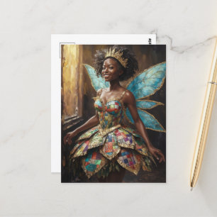 Fairy in a Quilted Dress Postcard