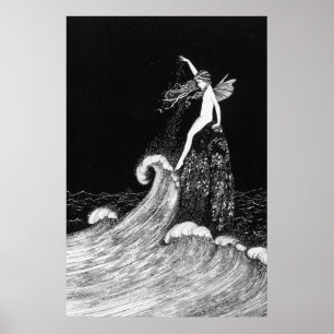 Fairy in Fairyland Vintage Art Poster