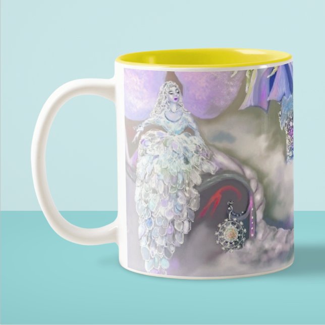 Fairy in her Small World Two-Tone Coffee Mug (Creator Uploaded)