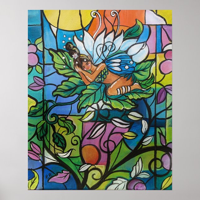 Fairy in Stained Glass poster (Front)