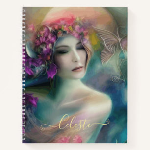 Fairy In The  Flower Garden Watercolor Notebook