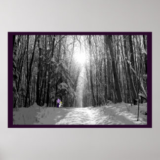 Fairy in the Winter Woods Poster