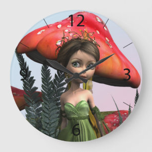 Fairy in Woodland Large Clock