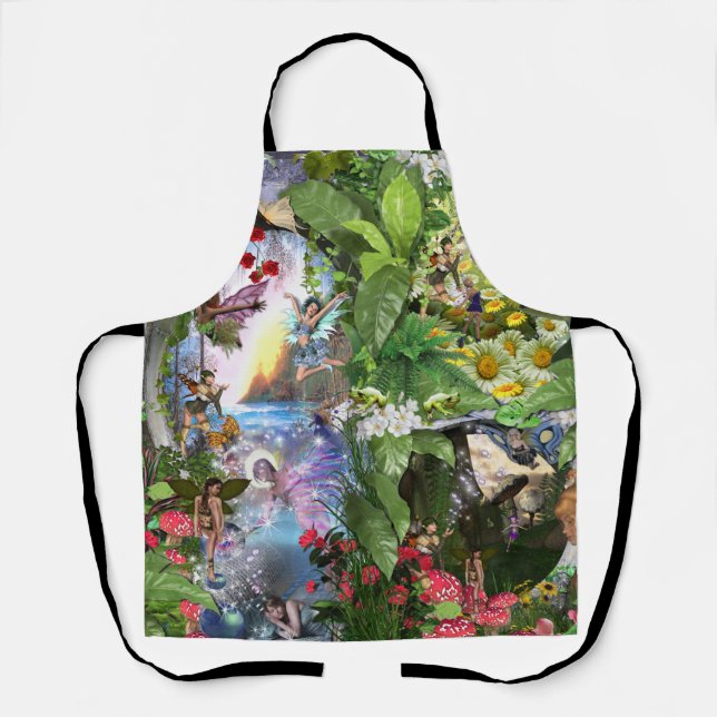 Fairy Kingdom forest dreamland fantasy stories  Apron (Front)