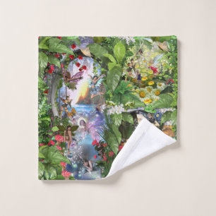 Fairy Kingdom forest dreamland fantasy stories Wash Cloth