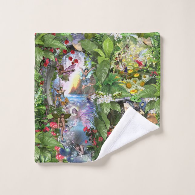 Fairy Kingdom forest dreamland imaginaires histoir (Gant de toilette)