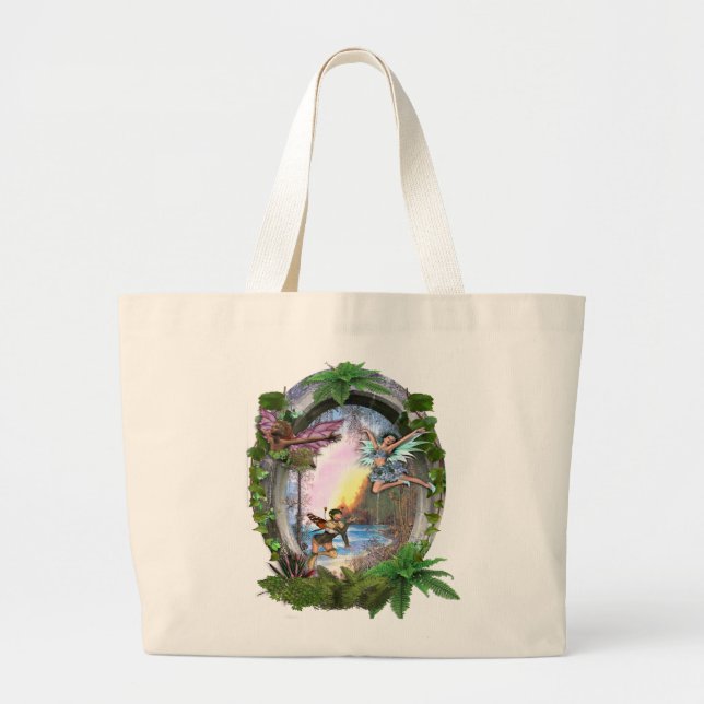 Fairy Kingdom Large Tote Bag (Front)