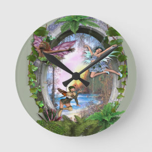 Fairy Kingdom Round Clock