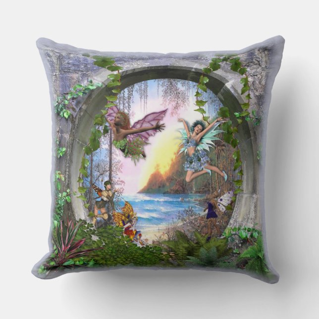 Fairy kingdom throw pillow (Front)