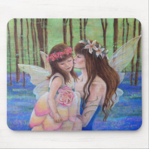 Fairy Kisses Mother and Daughter Mousepad