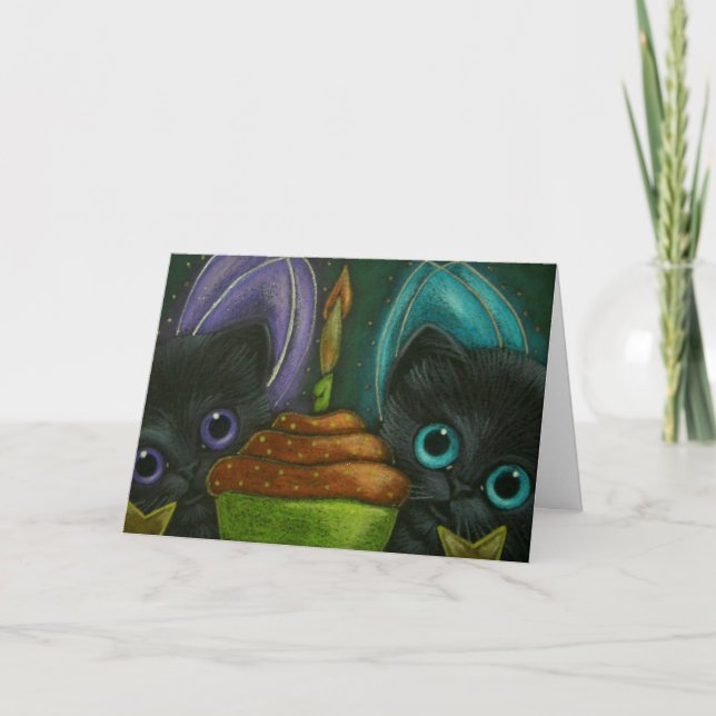 FAIRY KITTENS Carte D'ANNIVERSAIRE (Devant)