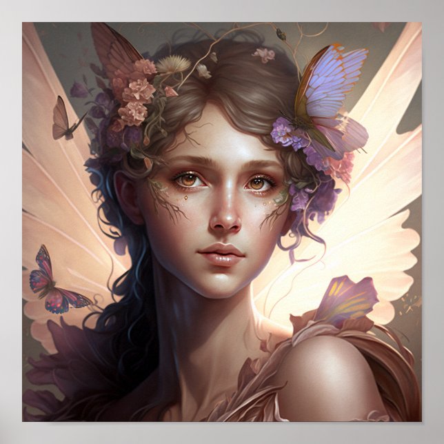 Fairy Lady Fantasy Art Poster (Front)