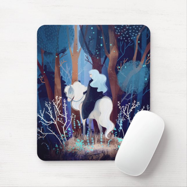 Fairy Lady in a Black Cape Mouse Pad (With Mouse)
