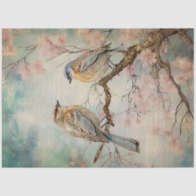 Fairy Land Spring Forest Birds No3 Tissue Paper (Front)