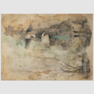 Fairy Land Spring Forest Whimsical Witch No3 Tissue Paper