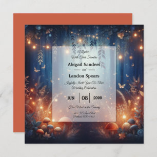 Fairy Lights and Moonlit Forest Magic Wedding Invitation
