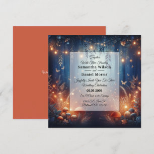 Fairy Lights and Moonlit Forest Magic Wedding Invitation