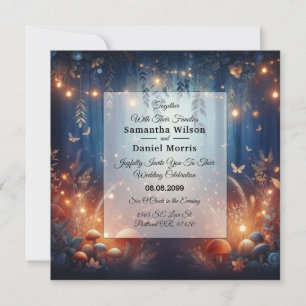 Fairy Lights and Moonlit Forest Magic Wedding Invitation