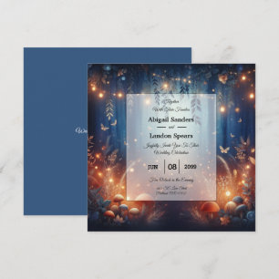 Fairy Lights and Moonlit Forest Magic Wedding Invitation