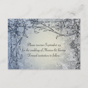 Fairy Lights Blue Whimsy Save the Date
