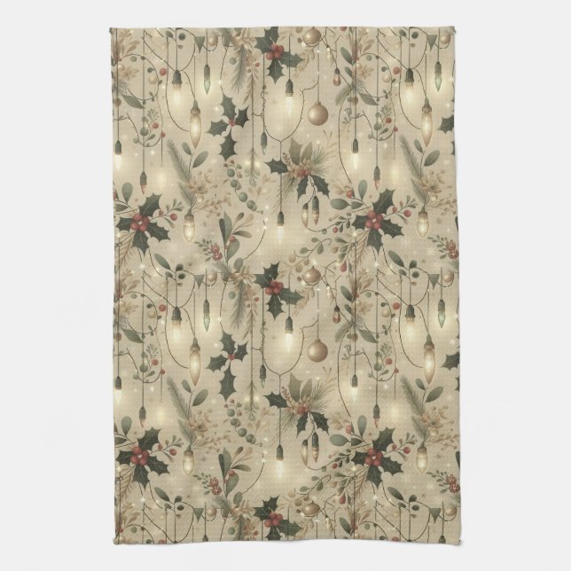 Fairy Lights, Forest Bright Kitchen Towel (Vertical)
