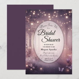 Fairy Lights in Woodland Glow Bridal Shower Invitation