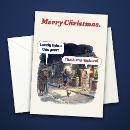 Fairy Lights Runner Funny Christmas Card