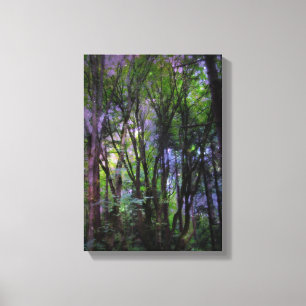 Fairy Lights Surreal Forest Wrapped Canvas