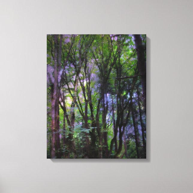 Fairy Lights Surreal Forest Wrapped Canvas (Front)