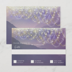 Fairy Lights Violet Violet Faire-part de mariage