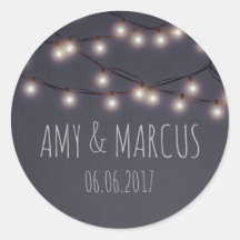 Fairy lights wedding sticker