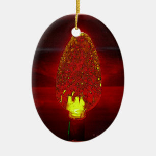 Fairy lite ceramic ornament