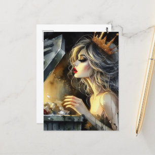 Fairy Looking In a Dumpster Postcard