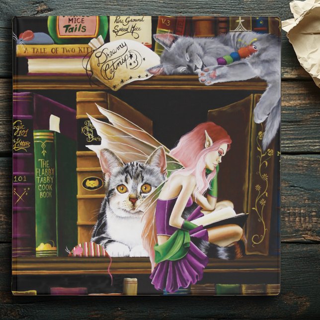 Fairy Magical Cats Enchanted Library Books Binder (Creator Uploaded)