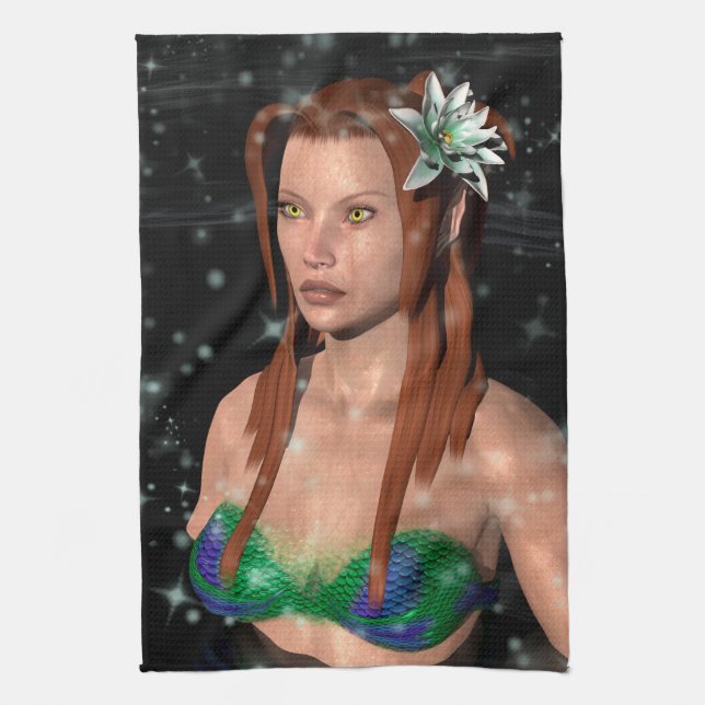 Fairy Mermaid Kitchen Towel (Vertical)