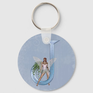 Fairy Monogram J Keychain