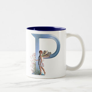 Fairy Monogram P Two-Tone Coffee Mug